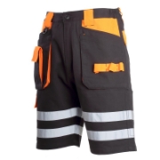Imagine PANTALON SCURT CU REFLECTORIZANT NEGRU-PORTOCALIU - S
