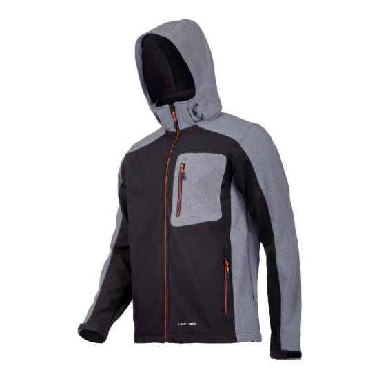 Imagine JACHETA ELASTICA CU GLUGA / NEGRU - 2XL