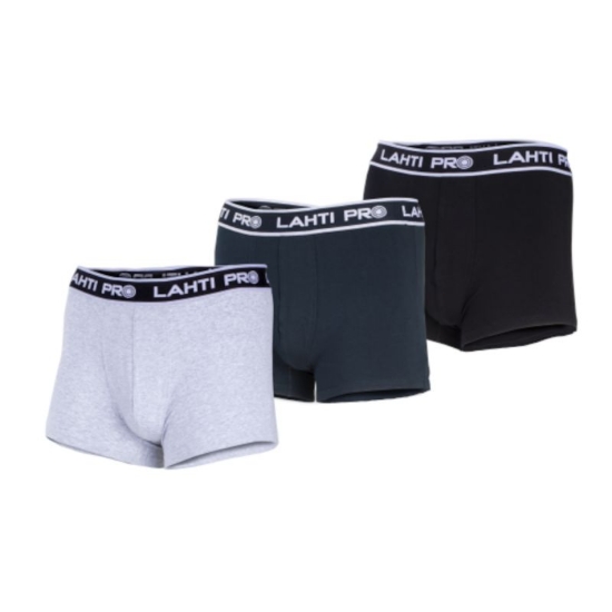 Imagine SET 3 BOXERI BARBATI NEGRU-GRI-BLEUMARIN - 2XL
