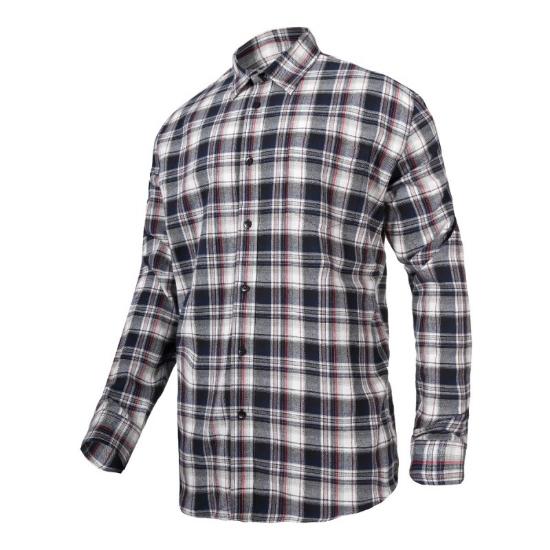Imagine CAMASA FLANEL CU CAROURI GROASA / GRI - L/H-176