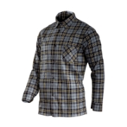 Imagine CAMASA FLANEL CU CAROURI GROASA / GRI - S