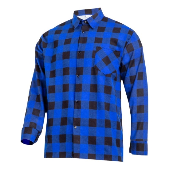 Imagine CAMASA FLANEL CU CAROURI / ALBASTRU - M/H-170
