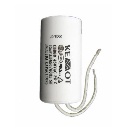 Imagine CONDENSATOR MOTOR CU FIR CONECTOR - 15.00UF / 450V