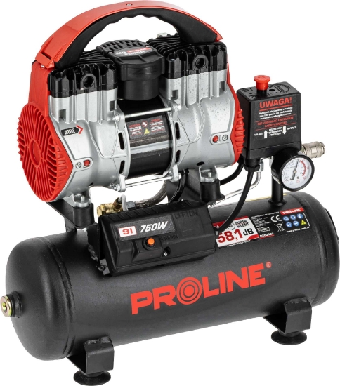 Imagine COMPRESOR AER FARA ULEI - 750W / 8BAR / 167L/MIN / 9L