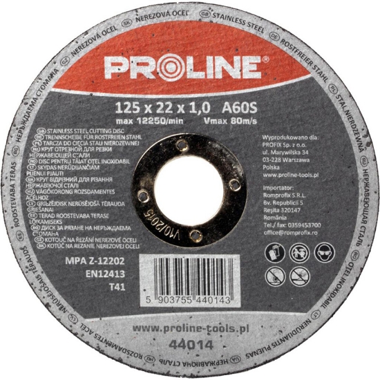 Imagine DISC DEBITARE INOX 125X1.2MM / A60S IN CASETA, 10/SET