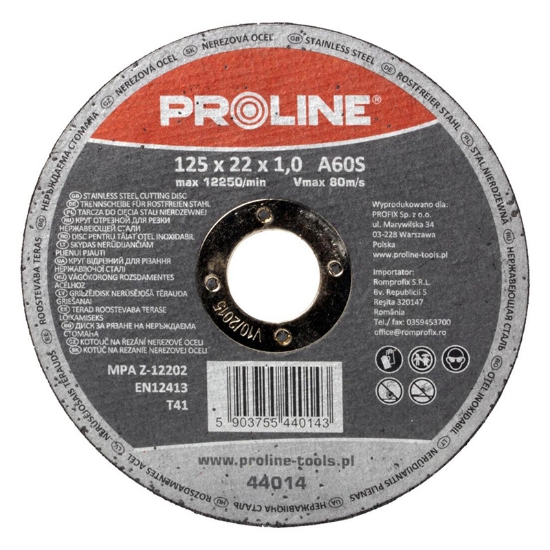 Imagine DISC DEBITARE INOX 125X1.0MM / A60S IN CASETA, 10/SET