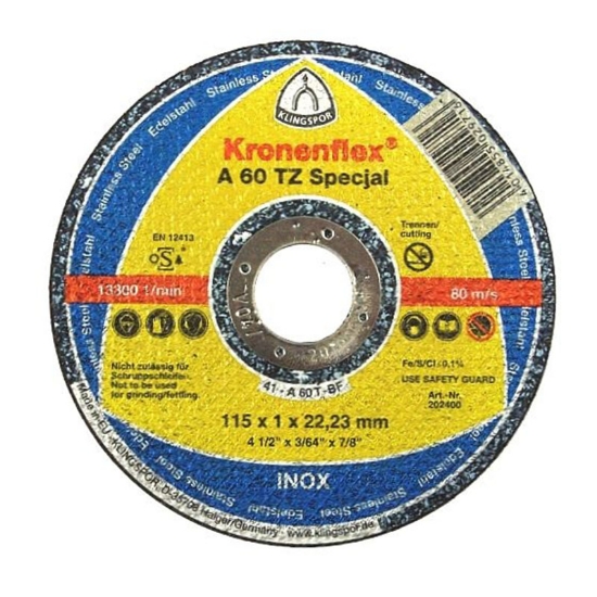 Imagine DISC DEBITARE INOX 125X1.0MM / A60TZSPECIAL