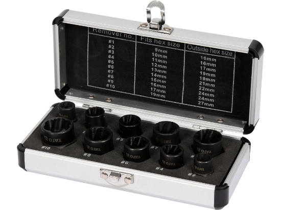 Imagine SET EXTRACTOARE SURUBURI, 3/8", 10BUC