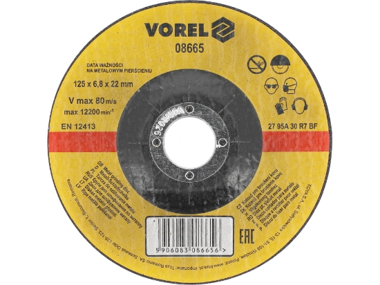 Imagine DISC ABRAZIV  DEBITAT METALE 125X6,8X22