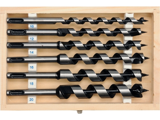 Imagine SET BURGHIE ELICOID PT LEMN 6BUC 10-20MM