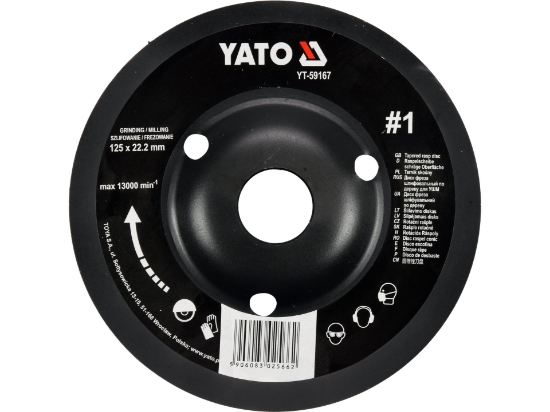 Imagine DISC RASPEL LEMN,DEPRESAT,125X22.2MM,NR1