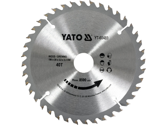 Imagine DISC CIRCULAR PT LEMN TCT, 190X40TX30MM