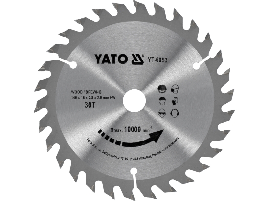 Imagine DISC CIRCULAR PT LEMN TCT, 140X30TX16MM