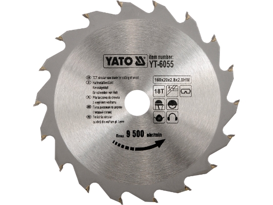 Imagine DISC CIRCULAR PT LEMN TCT, 160X18TX20MM