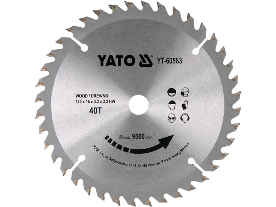 Imagine DISC CIRCULAR PT LEMN TCT, 170X40TX16MM