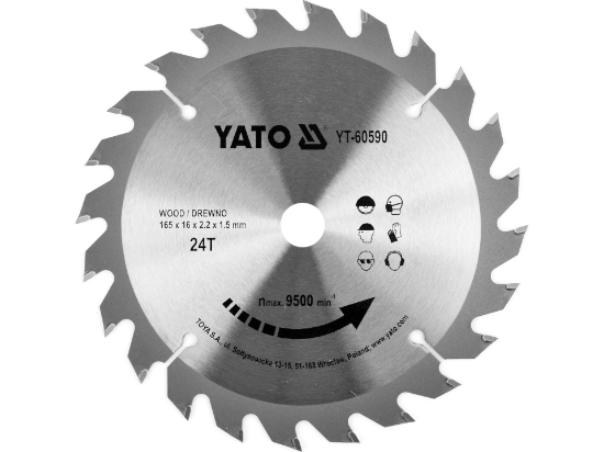 Imagine DISC CIRCULAR PT LEMN TCT, 165X24TX16MM