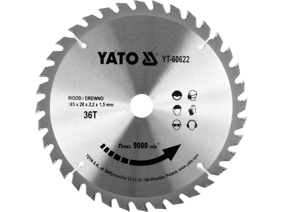 Imagine DISC CIRCULAR PT LEMN TCT, 185X36TX20MM