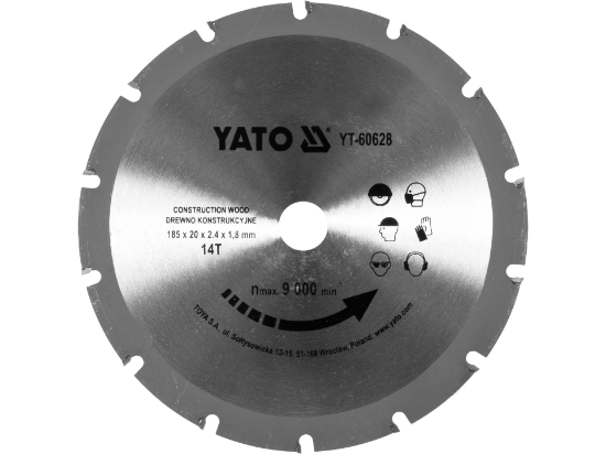 Imagine DISC CIRCUL PT LEMN CU CUIE 185X14TX20MM