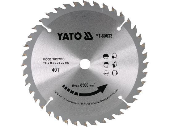 Imagine DISC CIRCULAR PT LEMN TCT, 190X40TX16MM