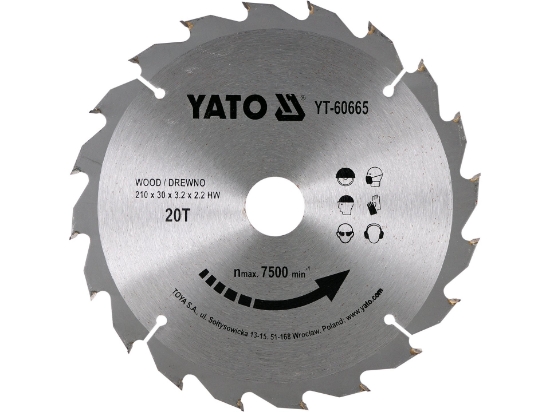 Imagine DISC CIRCULAR PT LEMN TCT, 210X20TX30MM