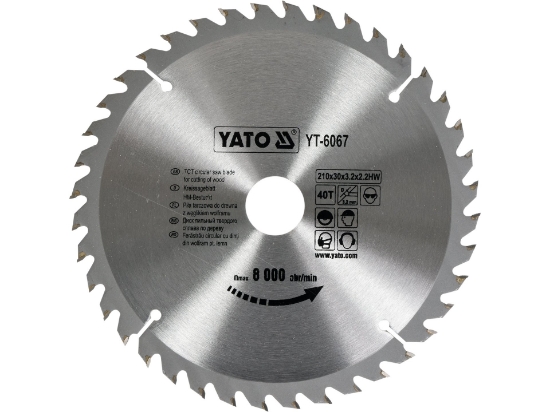 Imagine DISC CIRCULAR PT LEMN TCT, 210X40TX30MM