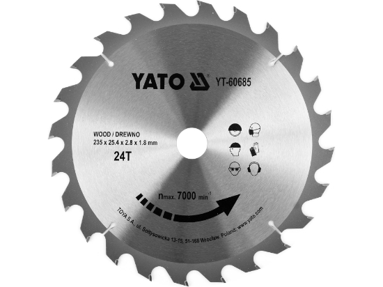 Imagine DISC CIRCULAR PT LEMN TCT 235X24TX25.4MM