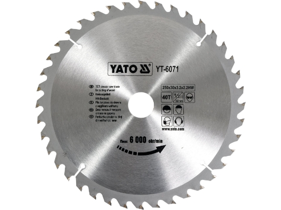 Imagine DISC CIRCULAR PT LEMN TCT, 250X40TX30MM