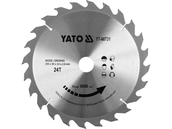 Imagine DISC CIRCULAR PT LEMN TCT, 255X24TX30MM