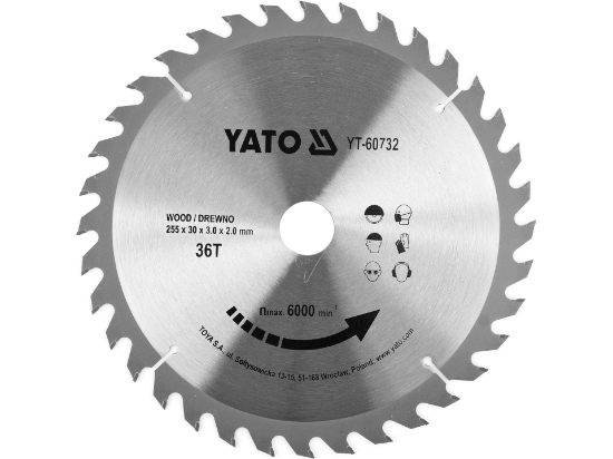 Imagine DISC CIRCULAR PT LEMN TCT, 255X36TX30MM