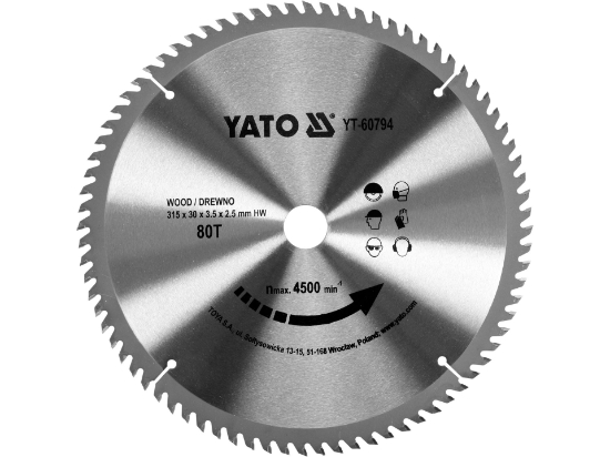 Imagine DISC CIRCULAR PT LEMN TCT, 315X80TX30MM