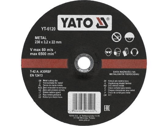 Imagine DISC DEBITAT METAL,DEPREAS 230X3.2X22MM