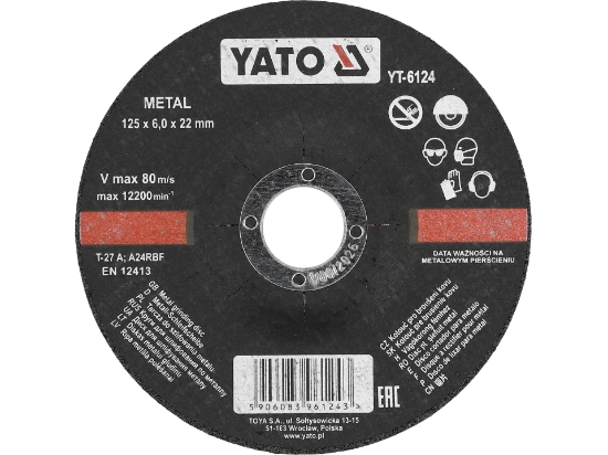 Imagine DISC SLEFUIT METAL,DEPREASA 125X6X22MM