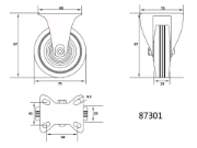 Imagine ROATA FIXA PT.CARUCIOR 7.5/2.5/4.5MM