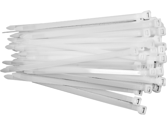 Imagine COLIERE DIN PLASTIC 200X7,6, 50 BUC ALB