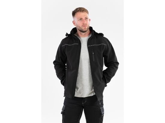 Imagine JACHETA SOFTSHELL CU GLUGA OBSIDIAN, M