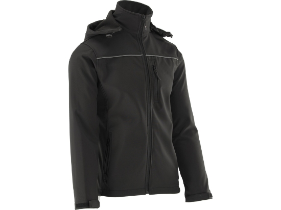 Imagine JACHETA SOFTSHELL CU GLUGA OBSIDIAN, M