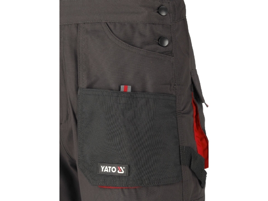 Imagine PANTALONI LUCRU CU PIEPTAR, BASALT, 2XL