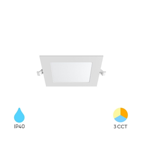 Imagine SPOT LED PATRAT ST 3W 220LM 3IN1 D:70x70MM IP40 ALB