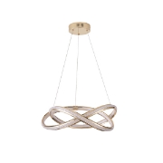 Imagine Lumină suspendată din aluminiu rotund LED 38W 3000Lm 3000K Ø500X1200mm aurie-transparentă Arte Illumina Saturn