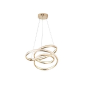 Imagine Lumină suspendată din aluminiu rotund LED 38W 3000Lm 3000K Ø500X1200mm aurie Arte Illumina Saturn