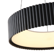 Imagine Lumină suspendată metal-acrilică rotundă LED 30W 2262Lm 3000K Ø470X1325mm negru Arte Illumina Hallo