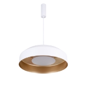 Imagine Lumină suspendată metal-acrilică rotundă LED 20W 1482Lm 3000K Ø400mm alb-aurie Arte Illumina Stigma