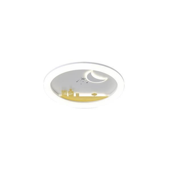 Imagine Lumină de plafon metal-plastic LED 60W 5940Lm 3CCT (3000-4000-6500K) 480X65mm alb-galben Arte Illumina Alegre