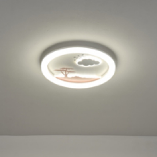 Imagine Lumină de plafon metal-plastic LED 60W 6120Lm 3CCT (3000-4000-6000K) 480X65mm alb-roz Arte Illumina Alegre