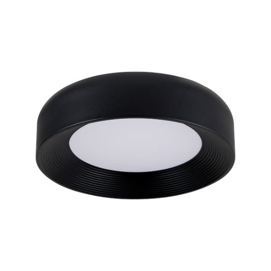 Imagine Lumină de plafon metal-acrilic LED 30W 2262Lm 3000K Ø400X100mm neagră Arte Illumina Upon