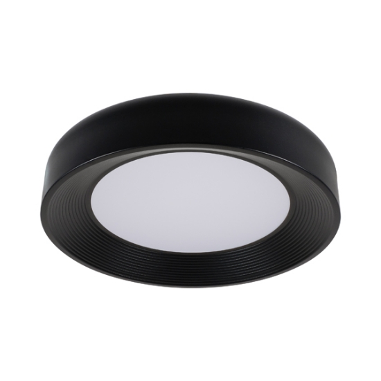 Imagine Lumină de plafon metal-acrilic LED 40W 3042Lm 3000K Ø500X100mm neagră Arte Illumina Upon