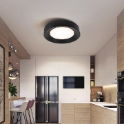 Imagine Lumină de plafon metal-acrilic LED 40W 3042Lm 3000K Ø500X100mm neagră Arte Illumina Upon