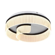 Imagine Lumină de plafon acrilică metal-aluminiu-acrilic LED 18W 1000Lm 3000K Ø500X150mm transparent-negru Arte Illumina Aurora