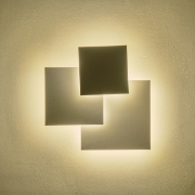 Imagine Lumină de plafon metalică LED 16W 1400Lm 3000K 440X435mm albă Arte Illumina Thalia