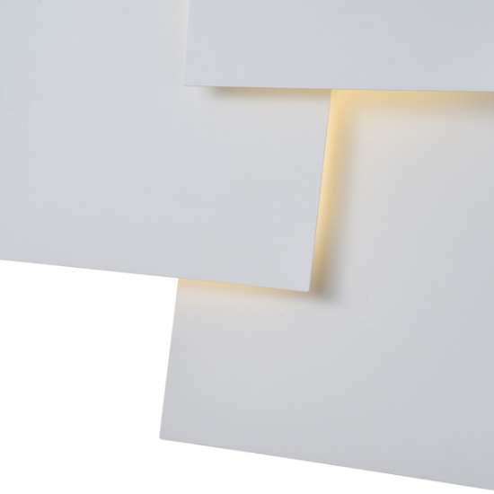 Imagine Lumină de plafon metalică LED 16W 1400Lm 3000K 440X435mm albă Arte Illumina Thalia